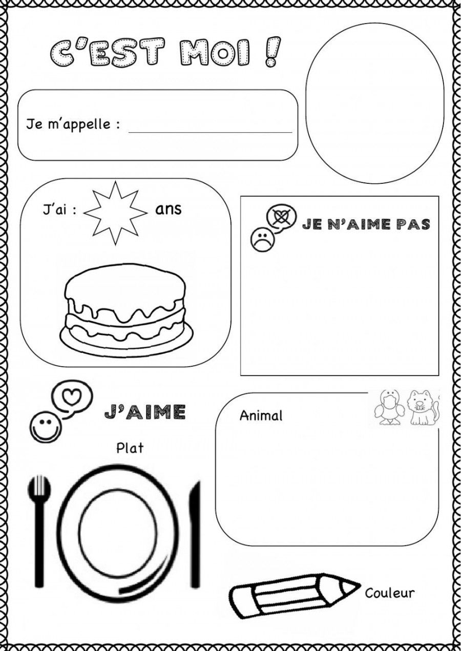 Je me présente  French worksheets, French teaching resources