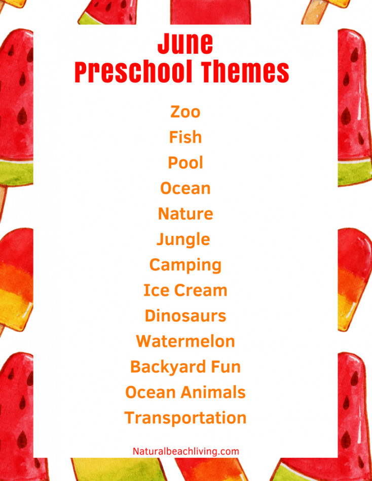 June Preschool Themes with Lesson Plans and Activities - Natural