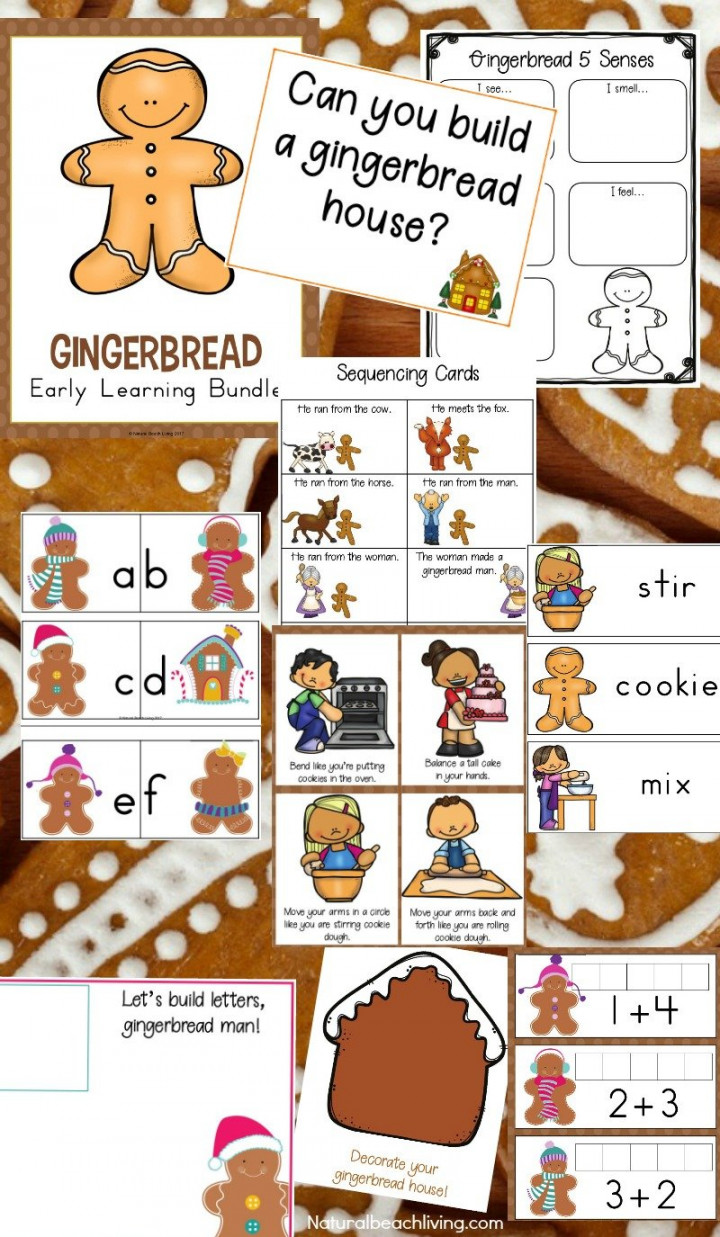 Kindergarten and Preschool Gingerbread Theme Lesson Plan