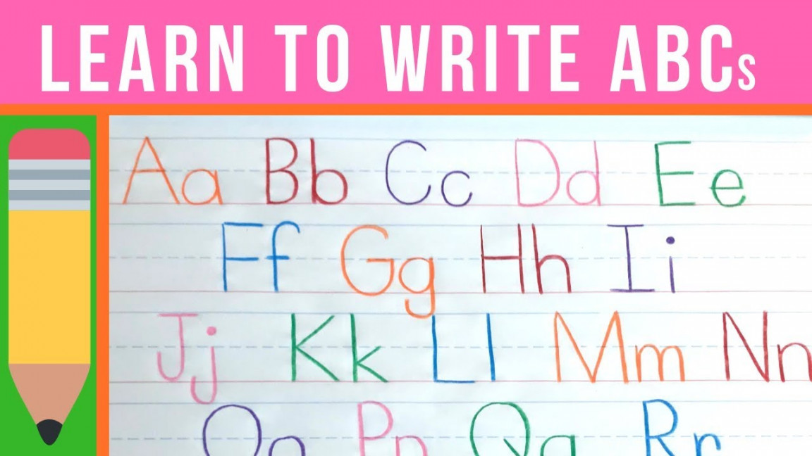 Learn to Write the ABCs  How to Write Letters  Handwriting Practice for  Kids