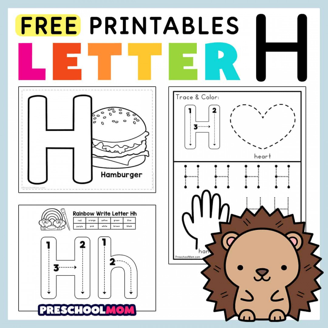 Letter H Preschool Printables - Preschool Mom