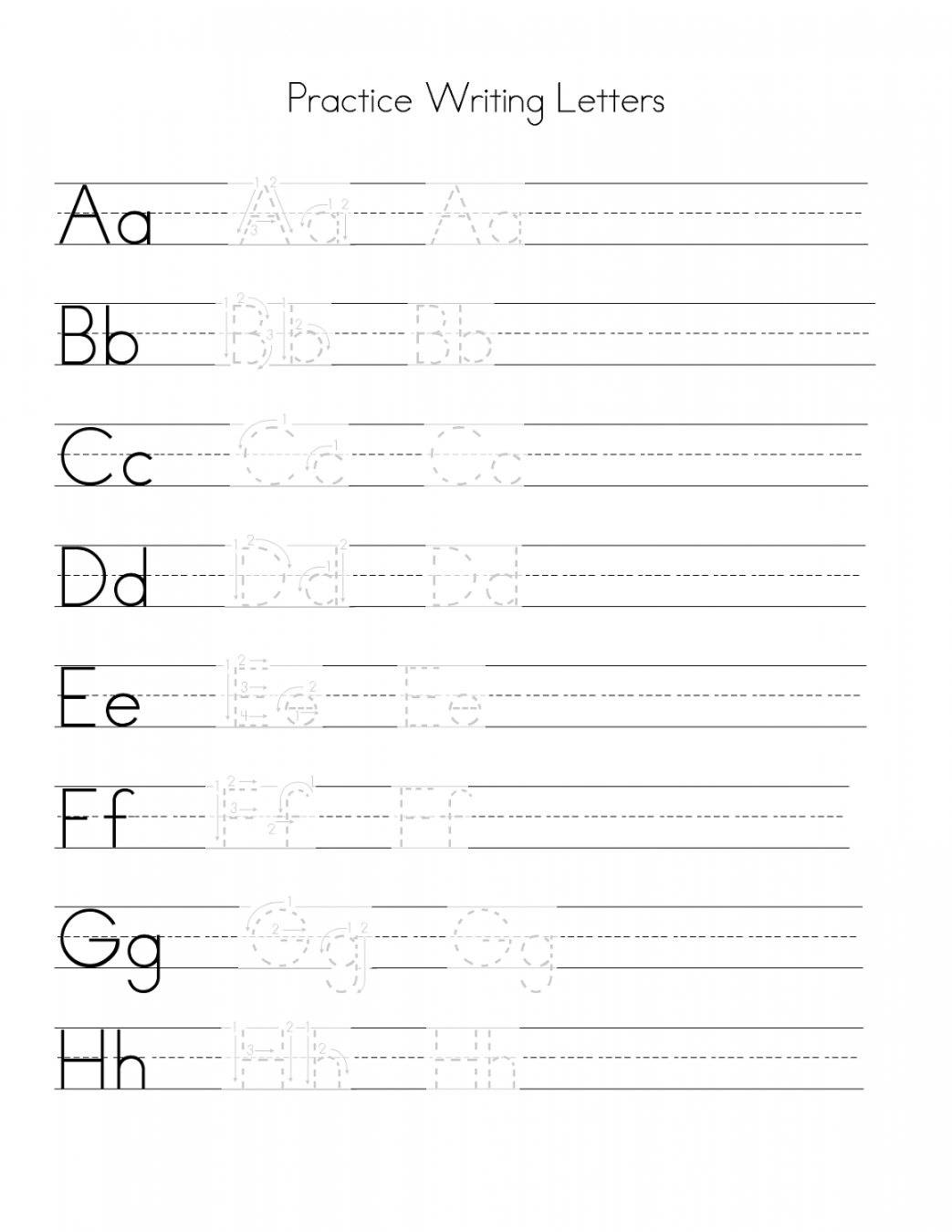 Letter Practice for Preschoolers  Activity Shelter  Writing