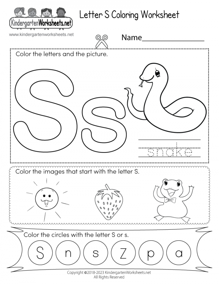 Letter S Coloring Worksheet - Free Printable, Digital, & PDF