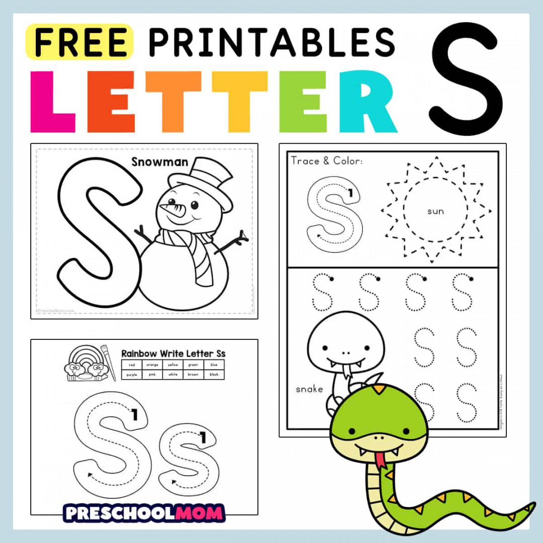 Letter S Preschool Printables - Preschool Mom