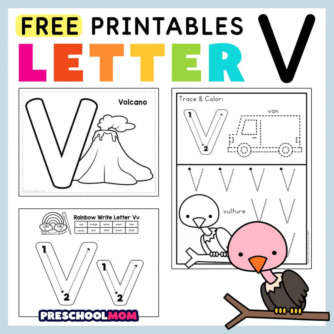 Letter V Preschool Printables - Preschool Mom