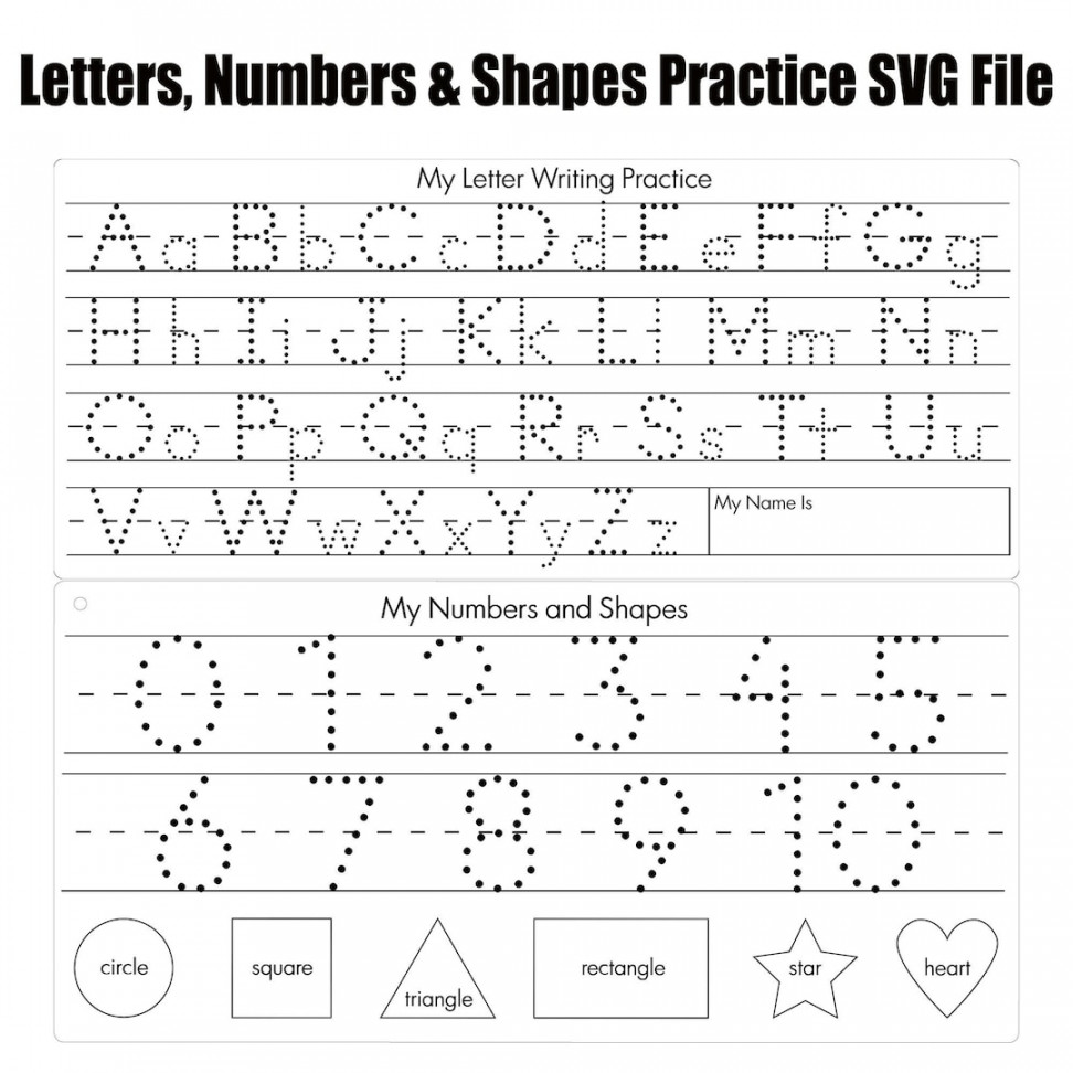 Letter Writing Practice SVG File Alphabet Practice Svg File - Etsy