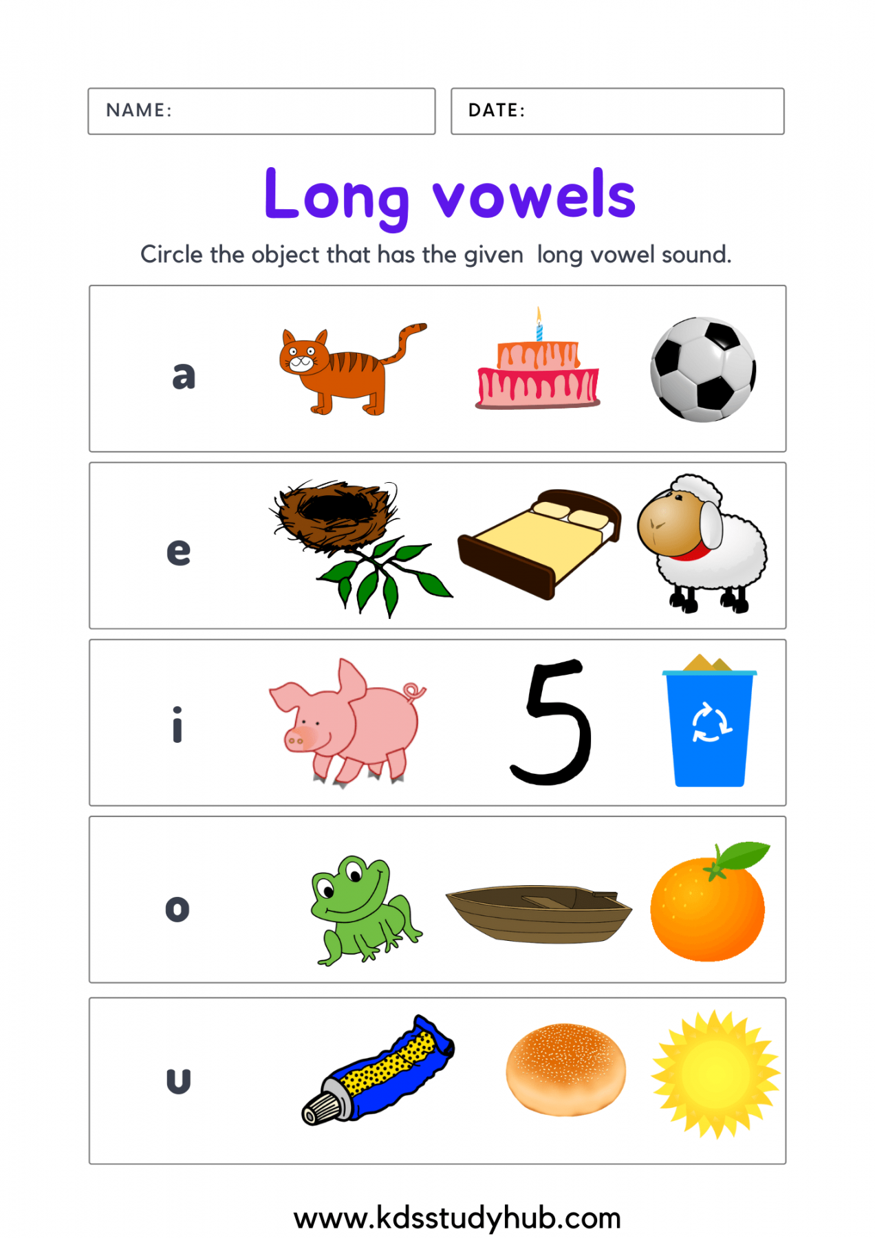 Long vowel sounds