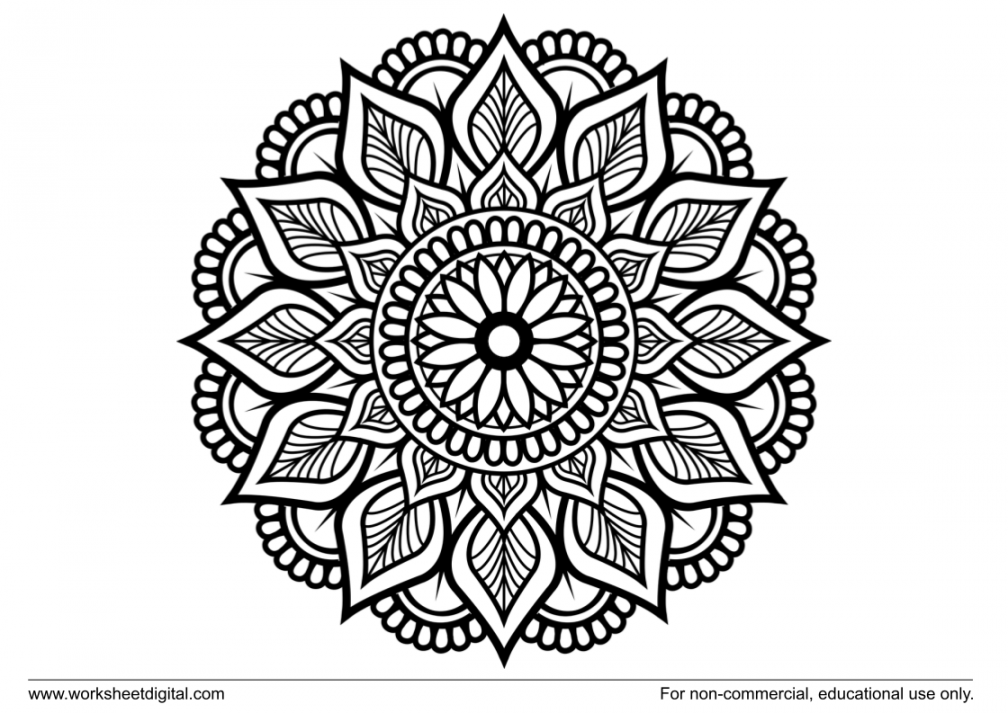 Mandala & Doodle - Worksheet Digital