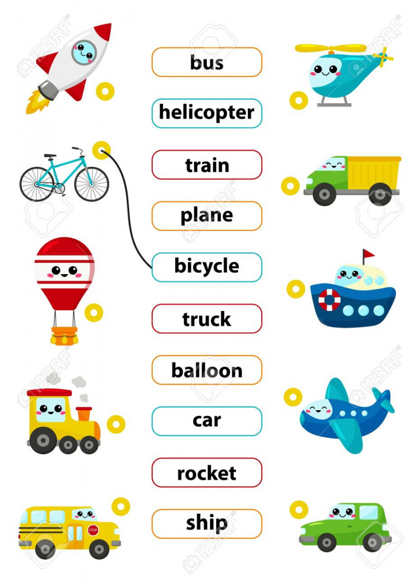 Match Words With The Correct Pictures. Learn English Words