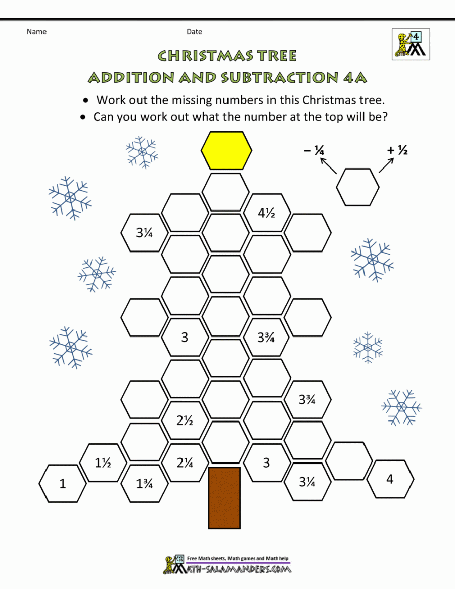 Math Christmas Activities th Grade