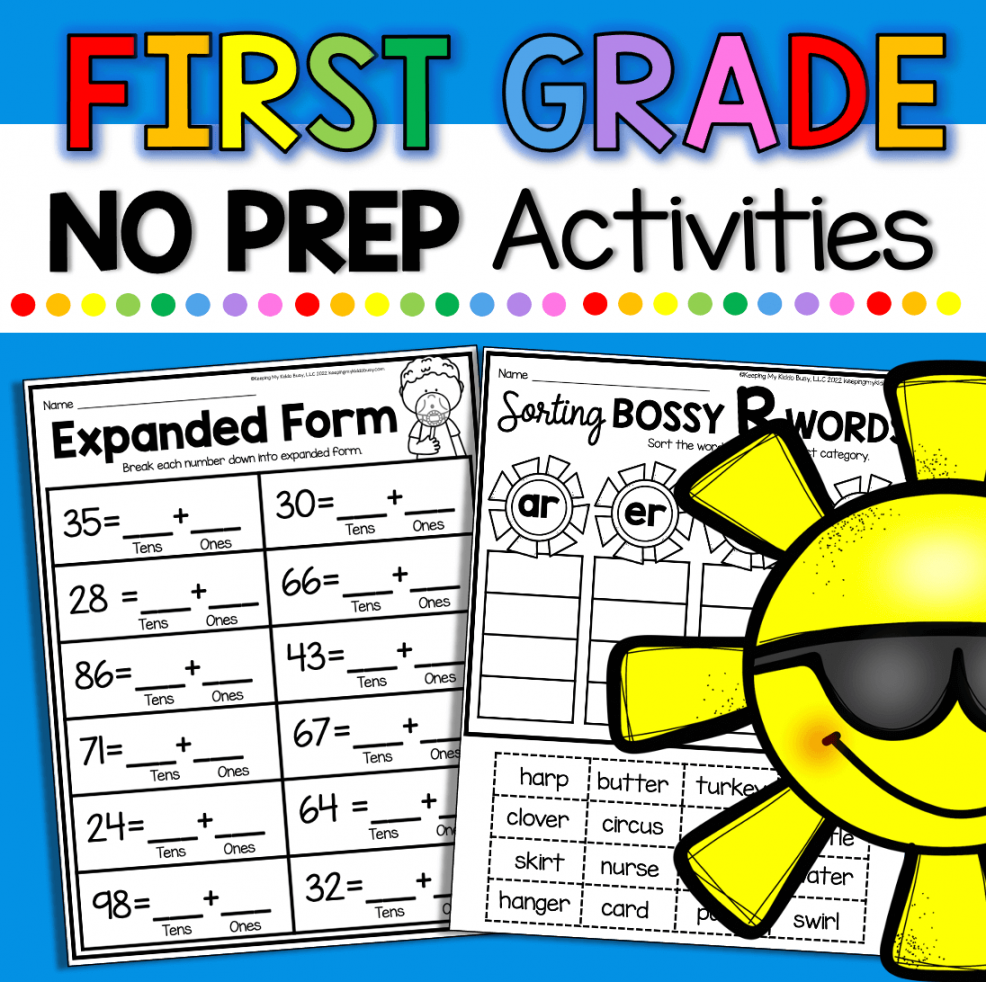 May activities and worksheets for first grade - FREEBIES — Keeping