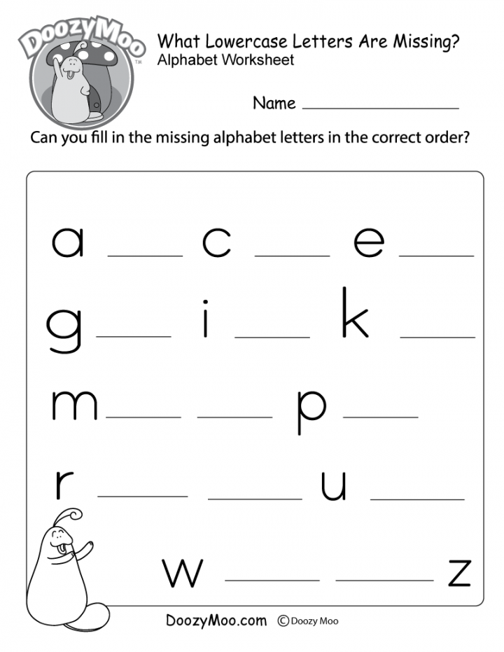 Missing Letter Worksheets (Free Printables) - Doozy Moo