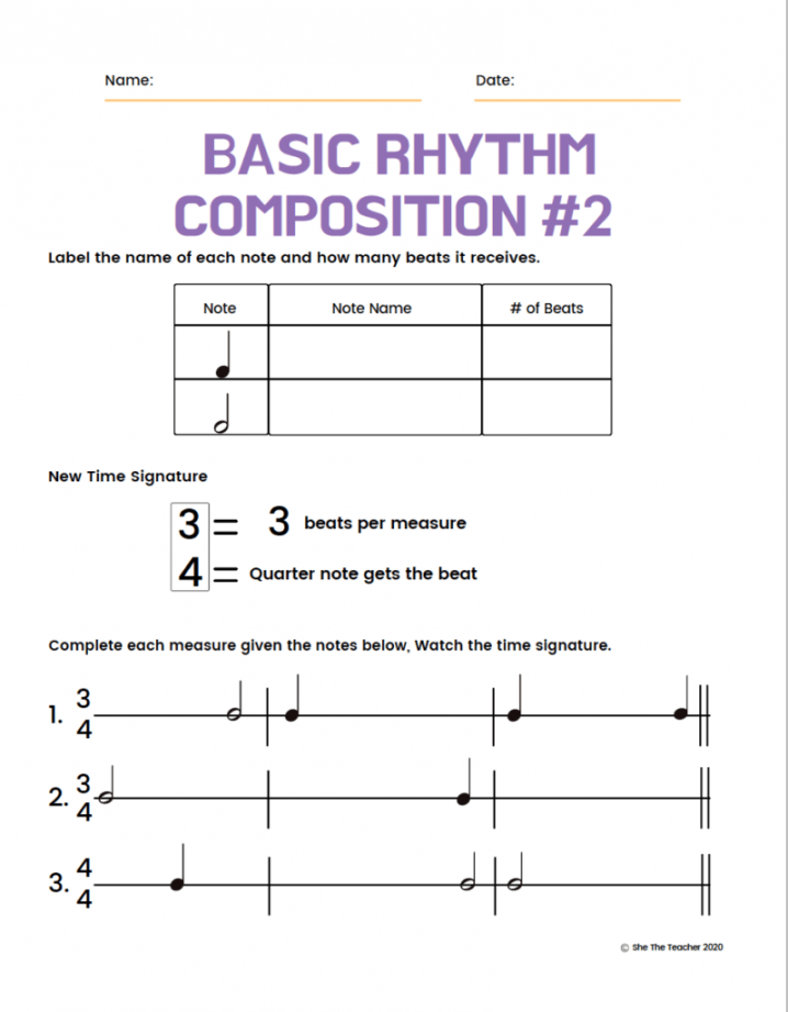 Music Theory Worksheets:  Great Method of Teaching Rhythm to