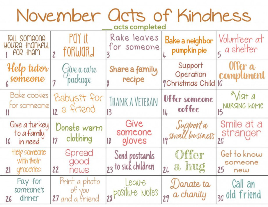 November Themes, Holidays and Activities for Kids and Adults