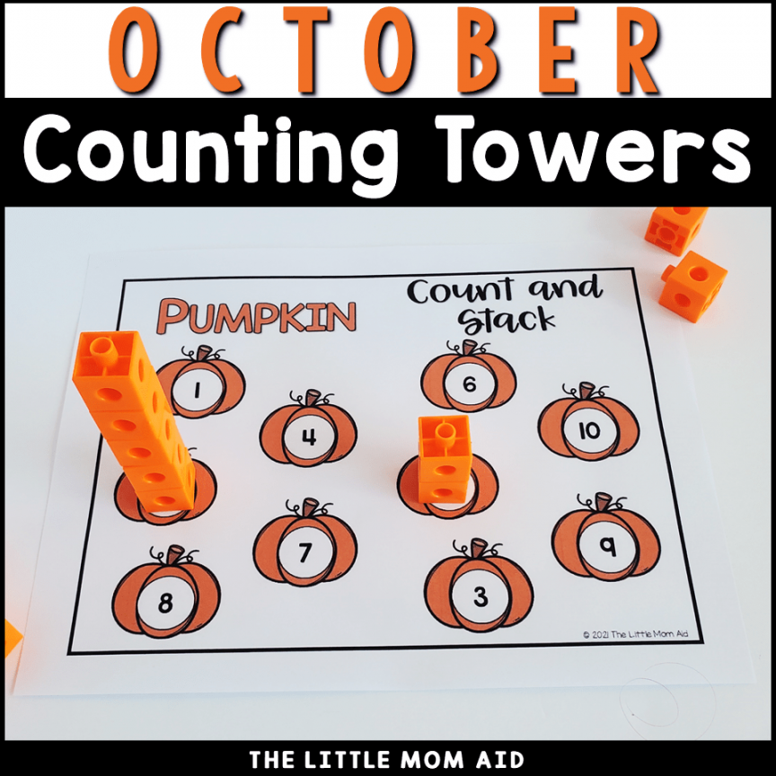 October Counting Towers – Counting Math Activity