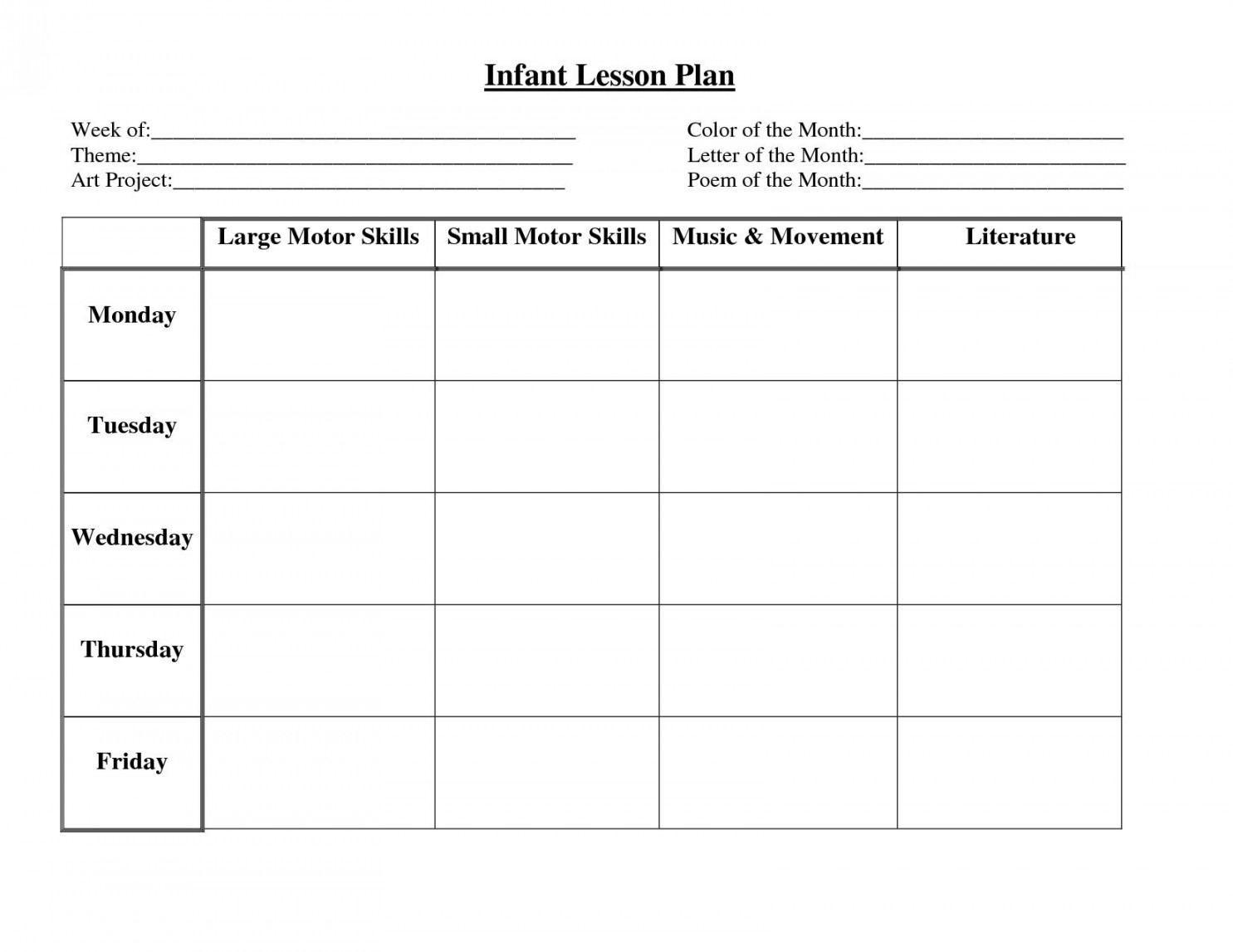 Pin on Lesson Plan Template Printables