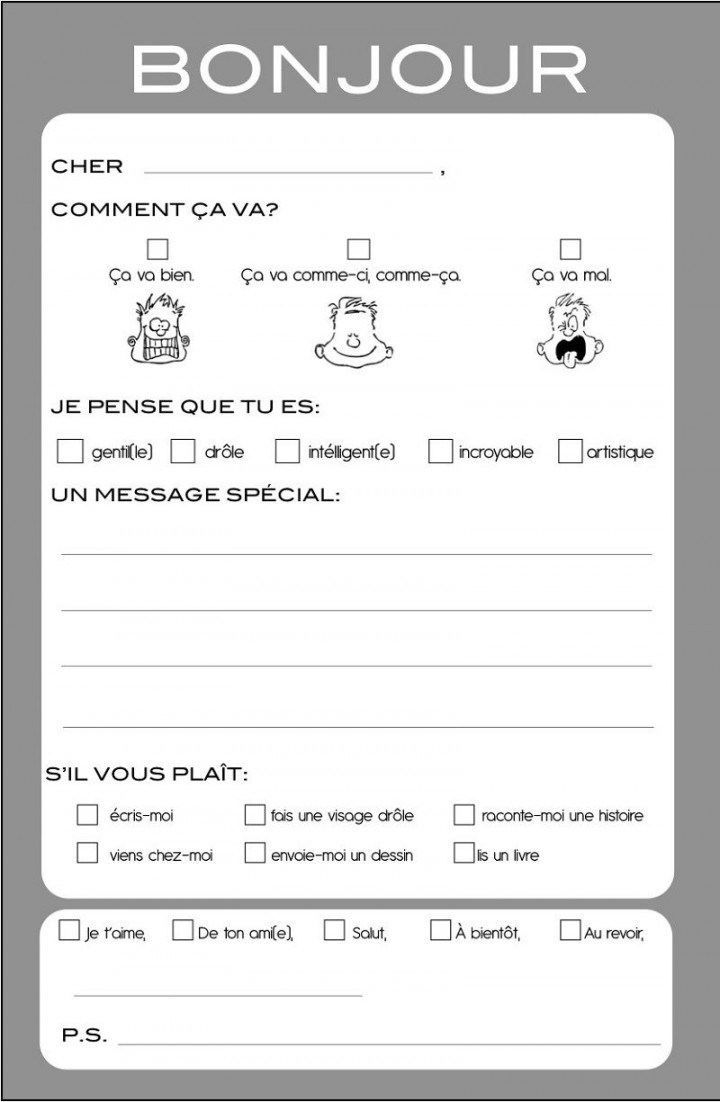 Printable French Worksheets Grade   Learning Printable in