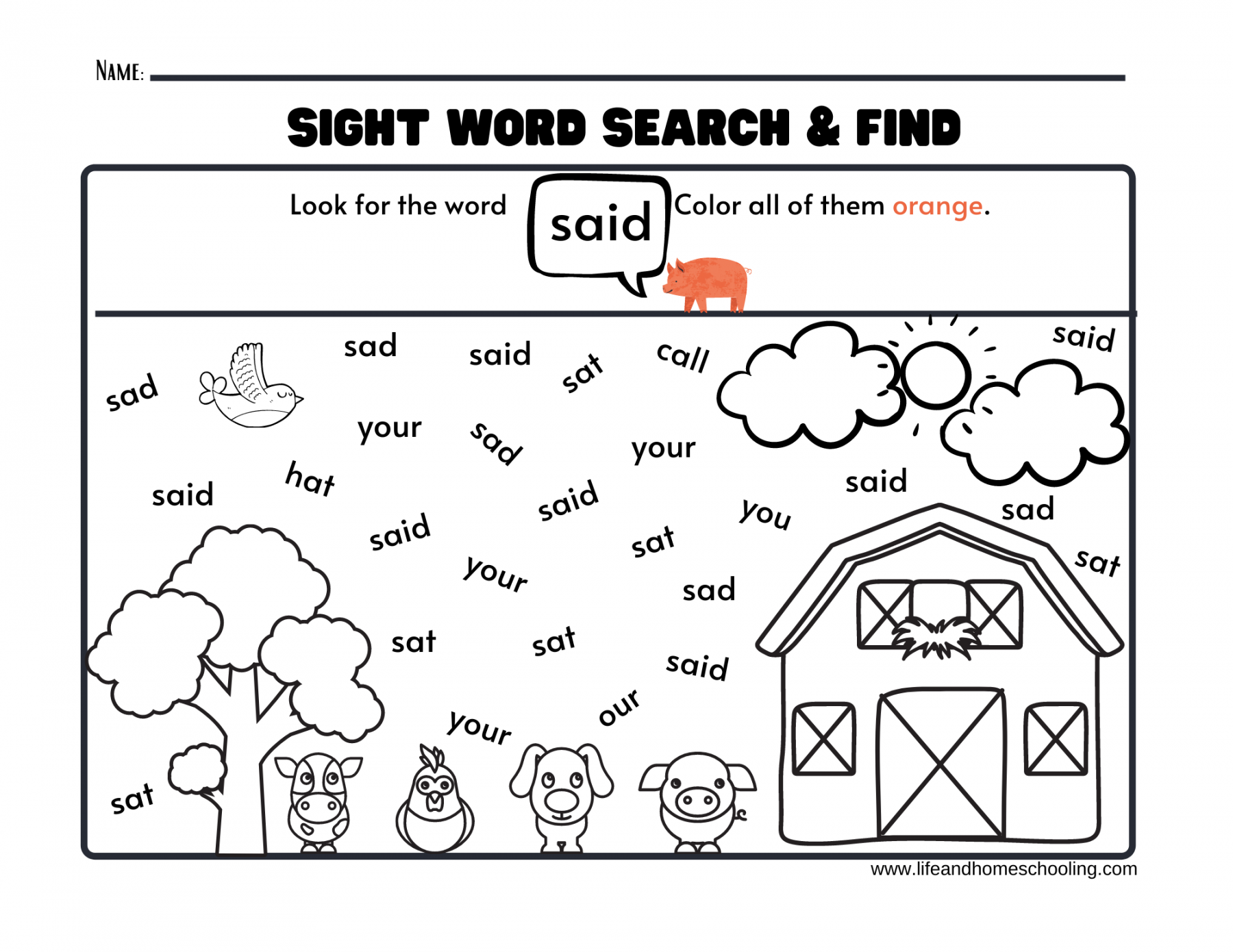 Sight Words Printable Activity Worksheets  Made By Teachers