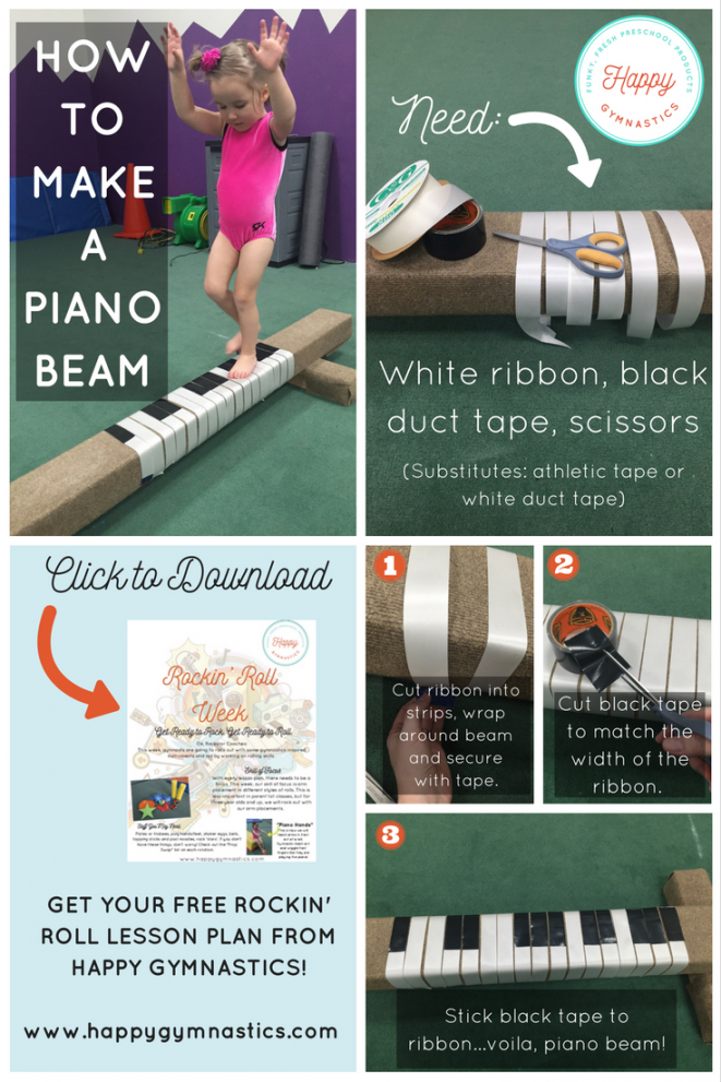 Simple steps to make a "piano beam" for Rockin&#; Roll week