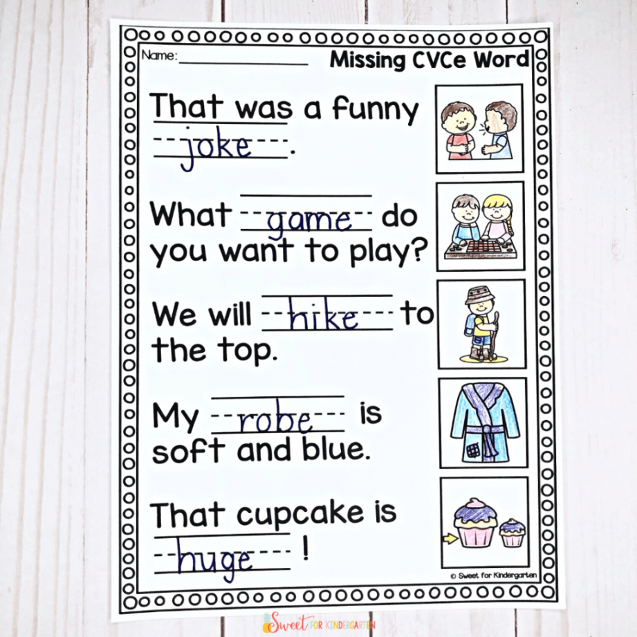 Simple Vocabulary Activities for Kindergarten  Sweet for