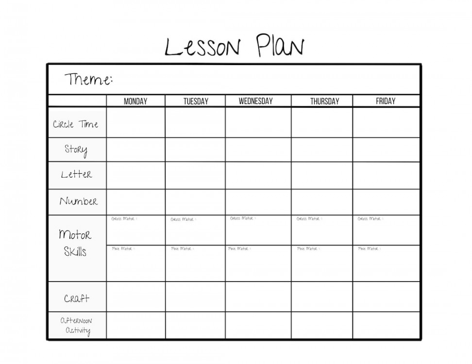 Simple Weekly Lesson Plan Template-preschool/prek/ - Etsy UK