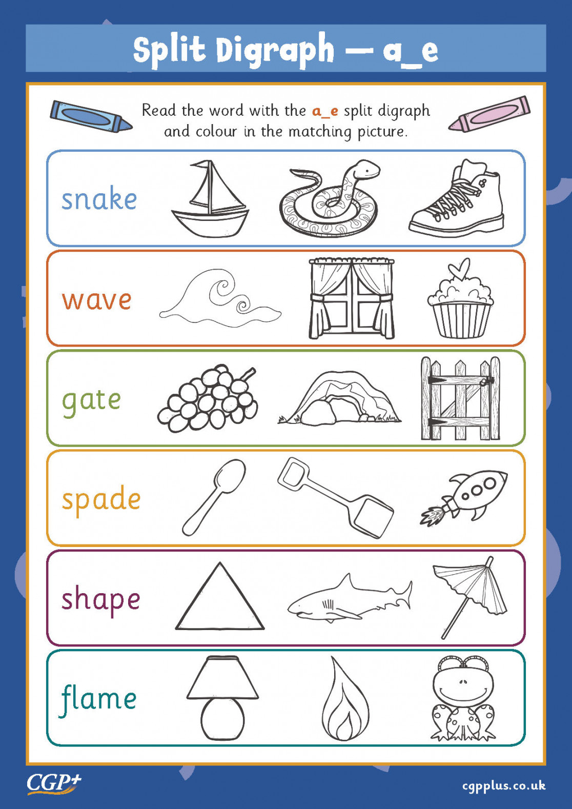 Split Digraph Colouring — a_e (Reception & Year )  CGP Plus