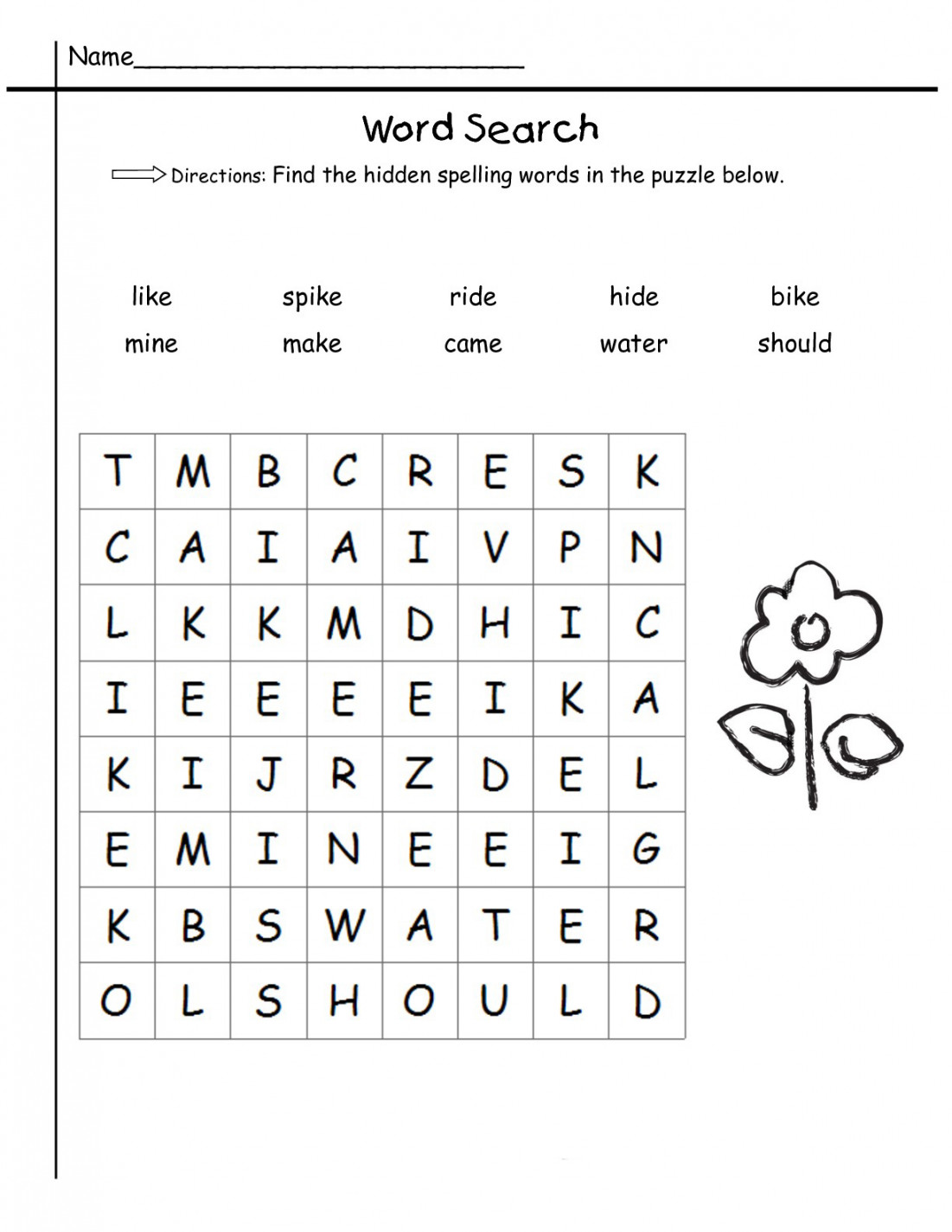 st Grade Word Search - Best Coloring Pages For Kids