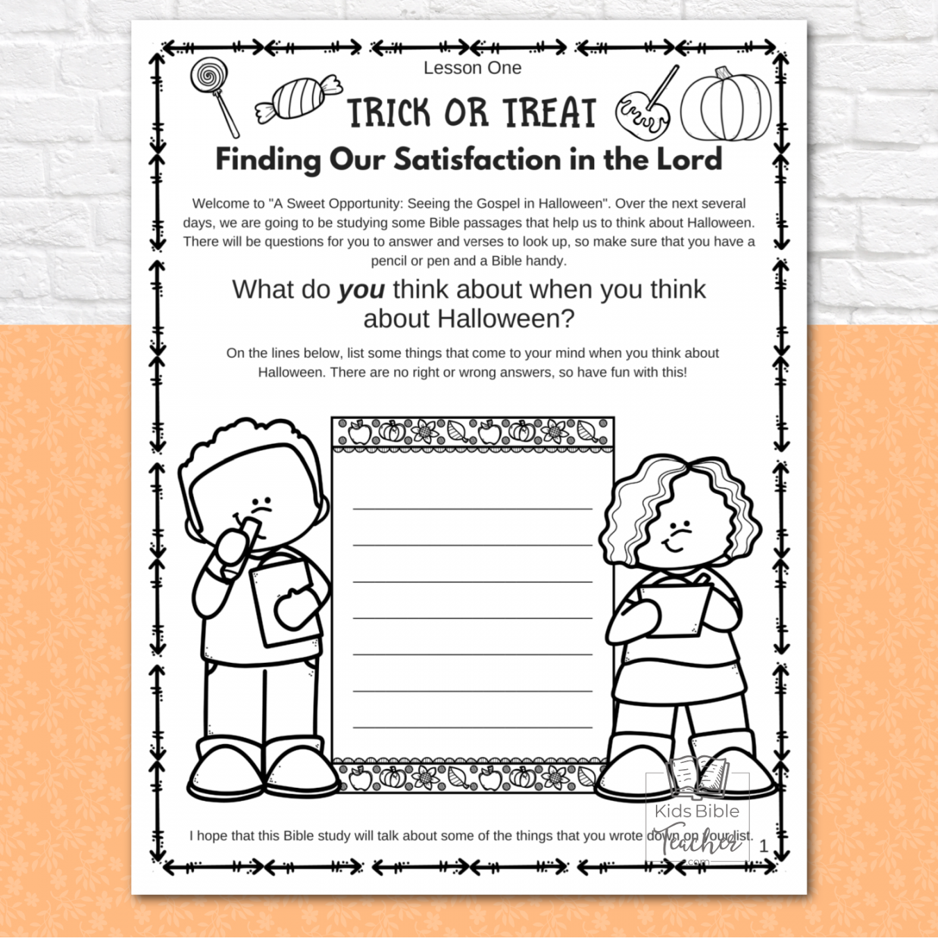 Sweet Opportunity: Seeing the Gospel in Halloween Bible Study Instant  DIGITAL Download