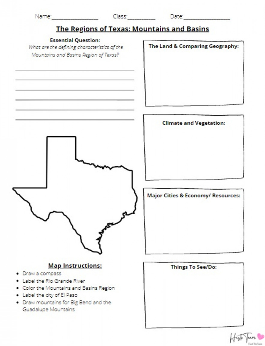 Texas History: Regions of Texas PowerPoint and Activities