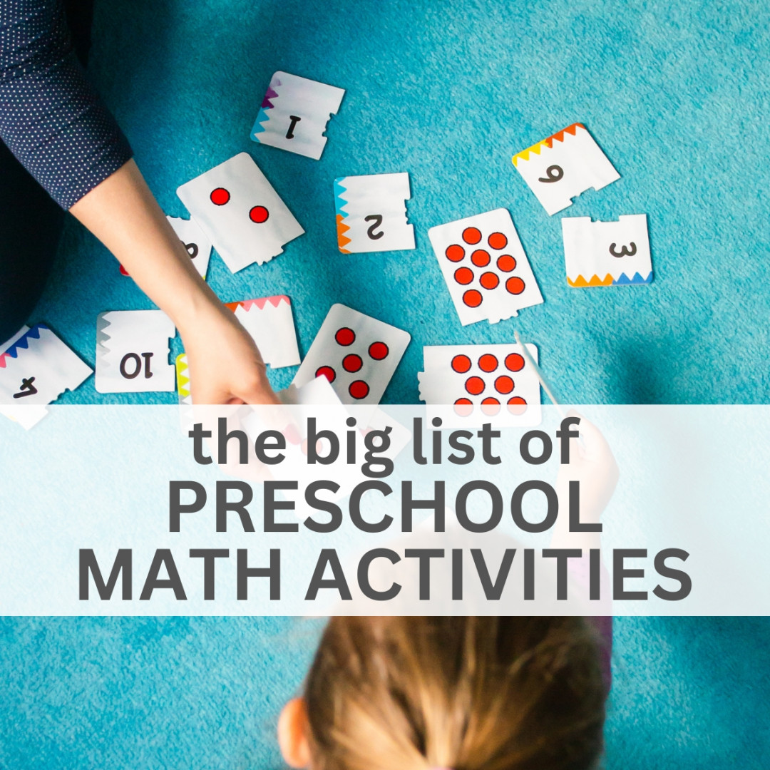 The Big List of Math Activities for Preschoolers - Stay At Home