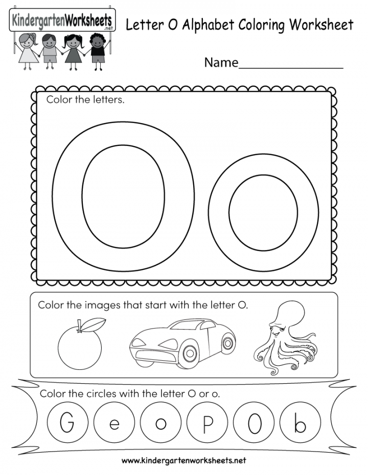 This is a letter O coloring worksheet