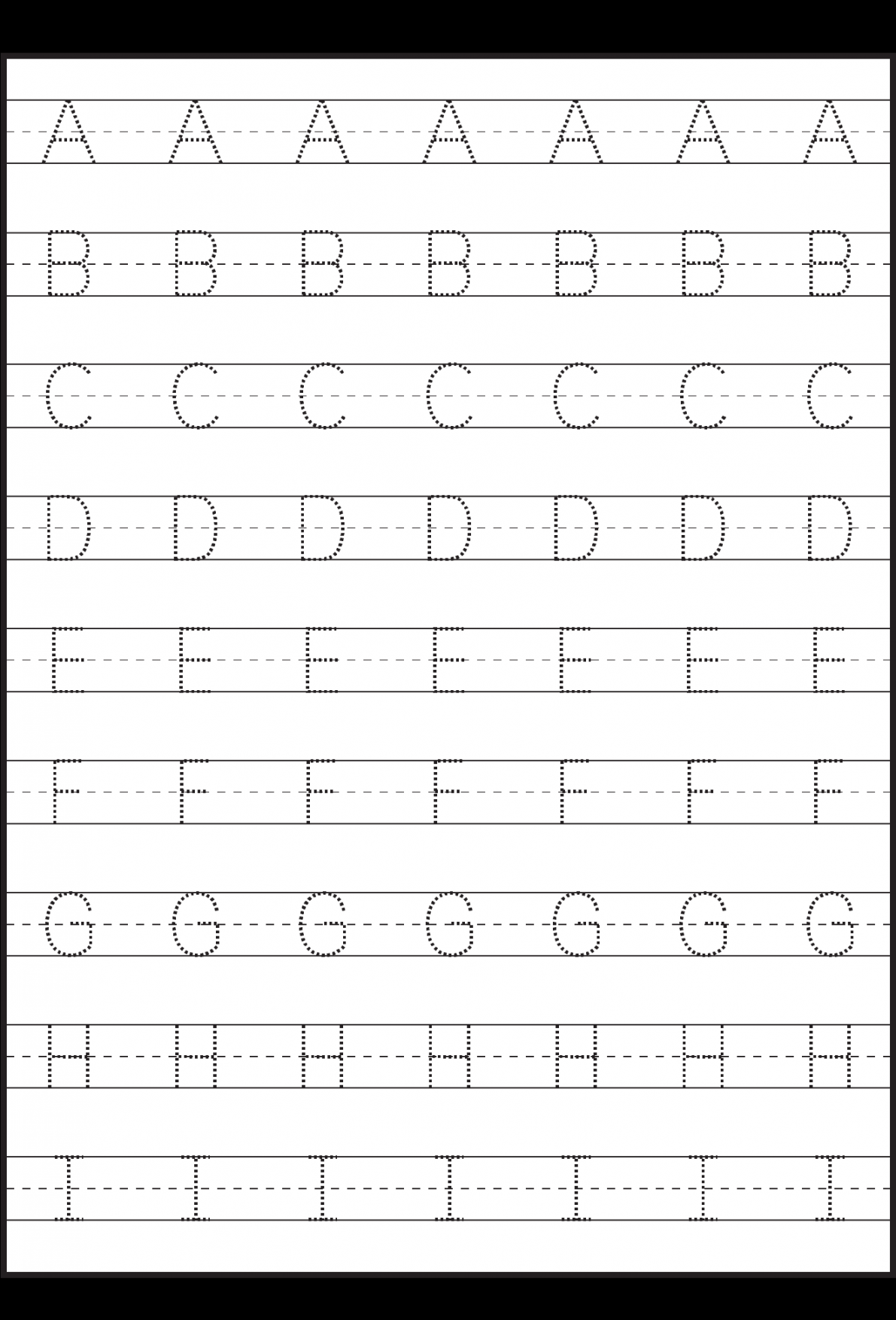 Tracing – Uppercase Letters – Capital Letters –  Worksheets  Abc