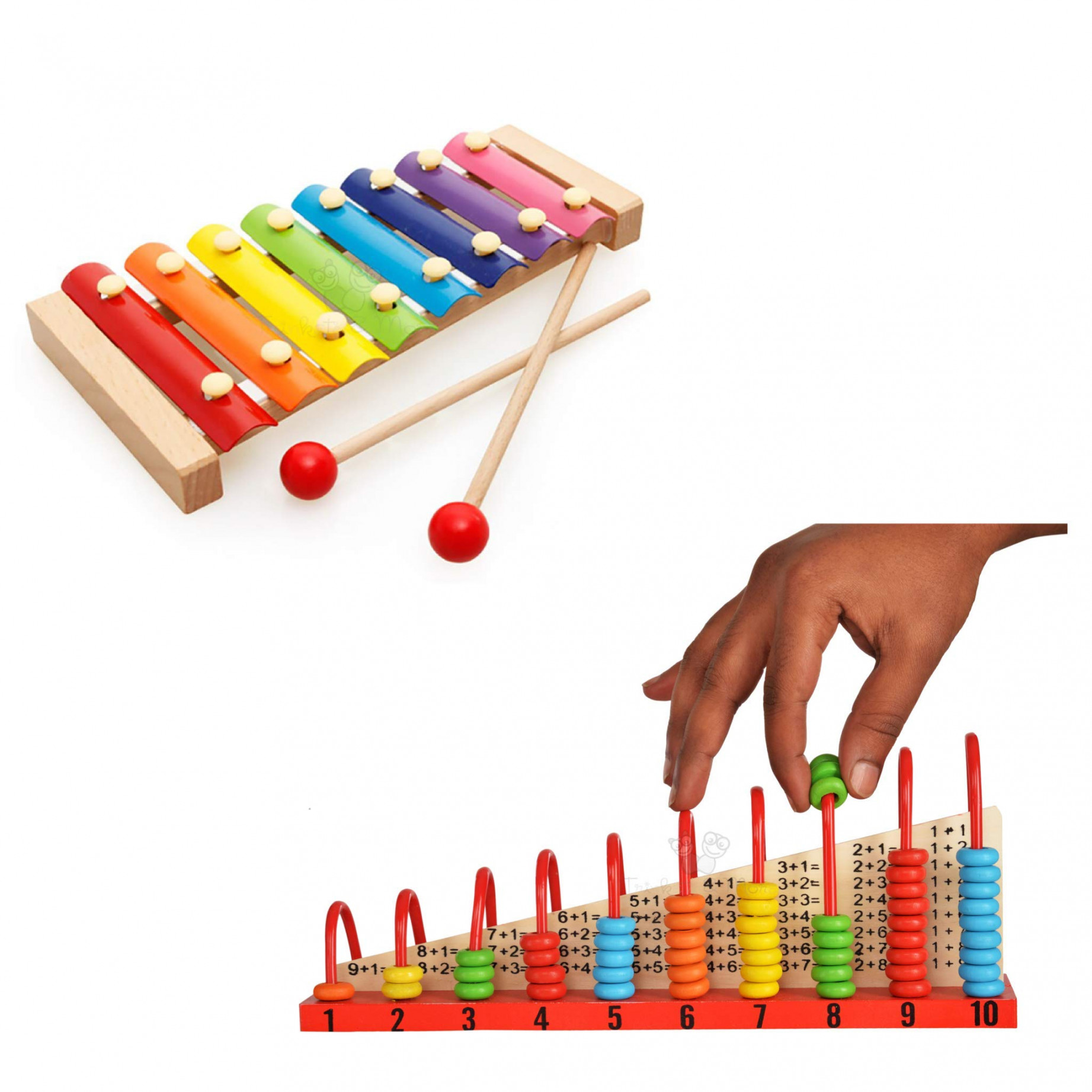 Trinkets & More Calculation Shelf + Xylophone Musical Toy (Combo