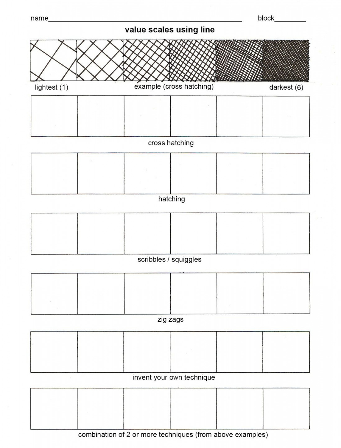 value worksheet  Value in art, Art worksheets, Art lesson plans