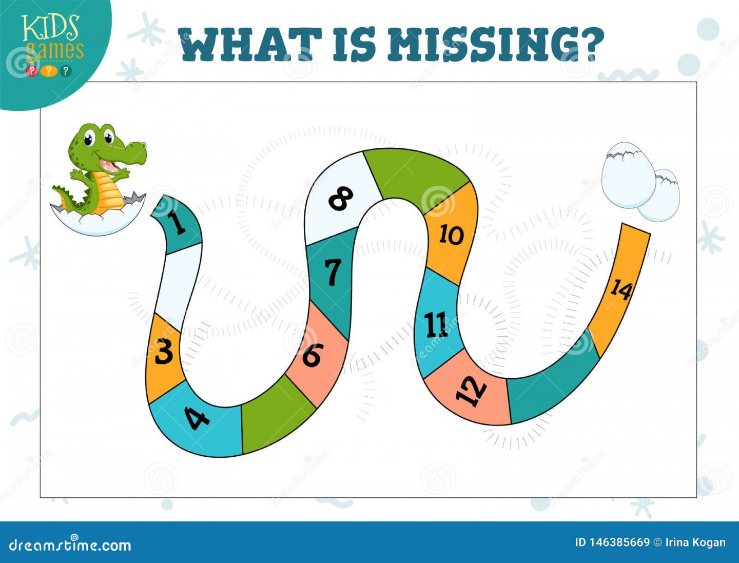 What Number is Missing Preschool Kids Math Game and Quiz Stock