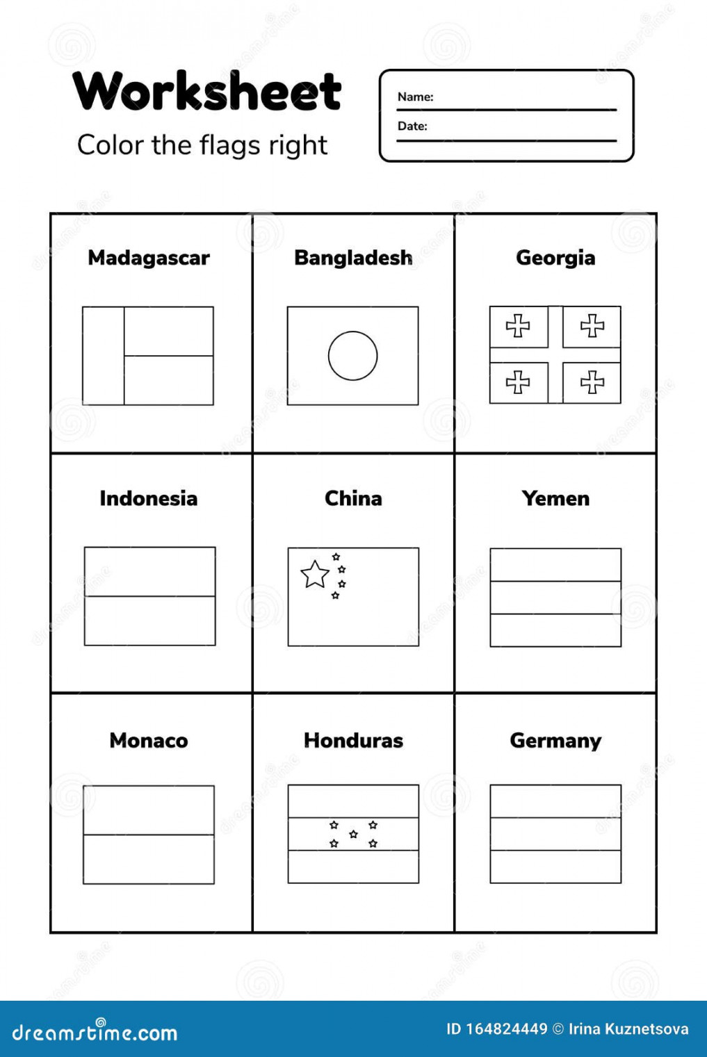 Worksheet on Geography for Preschool and School Kids