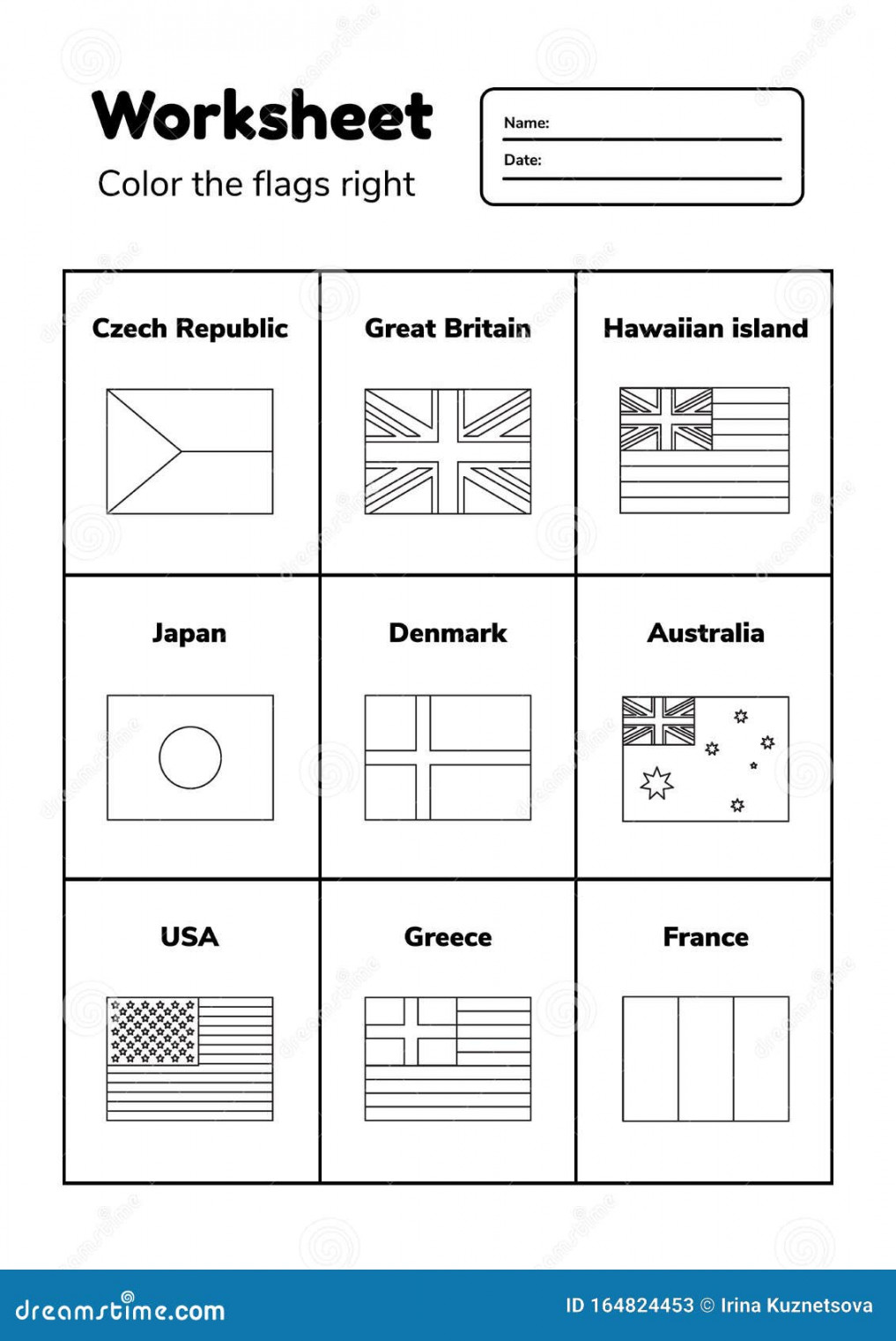 Worksheet on Geography for Preschool and School Kids