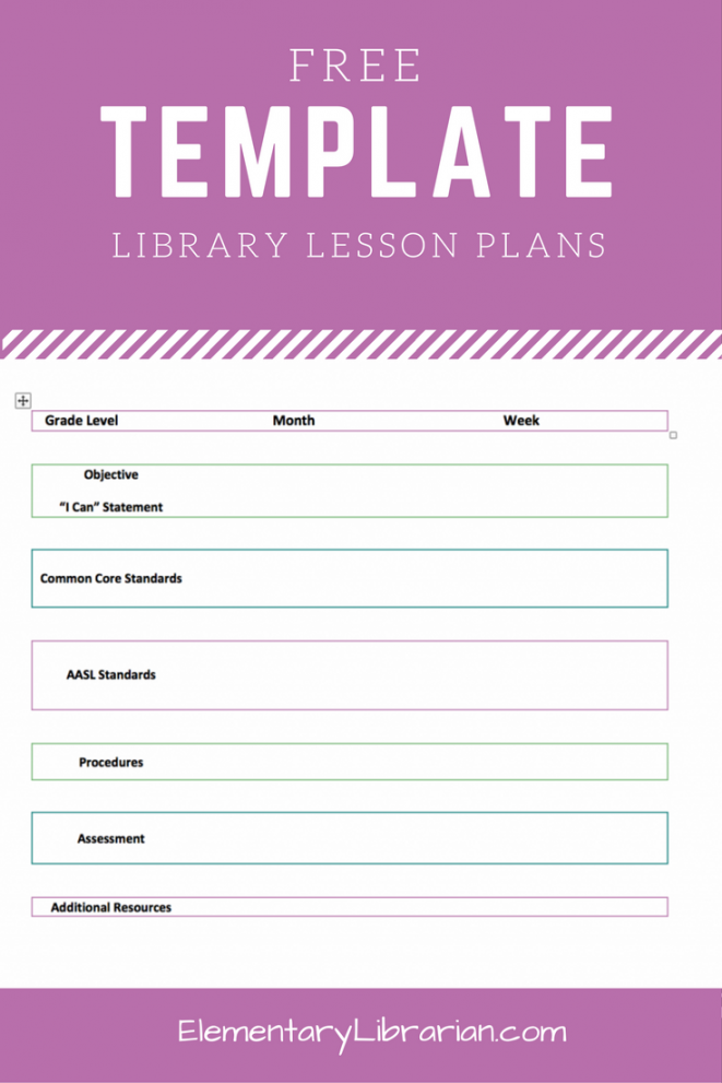 Would you like a copy of our library lesson plan template? Click