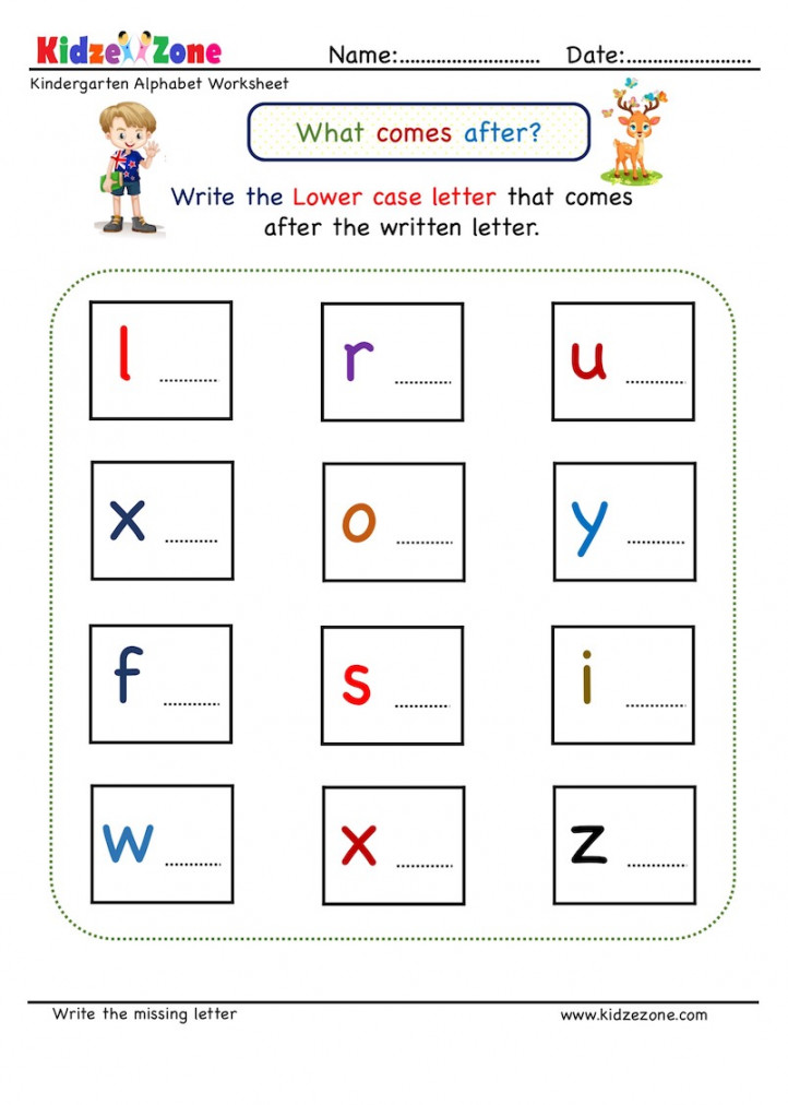 Write Missing next Lower case letter - What Comes After #