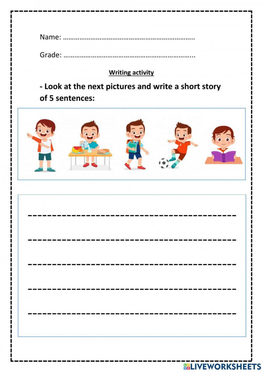 Writing activity - fourth grade worksheet  Live Worksheets