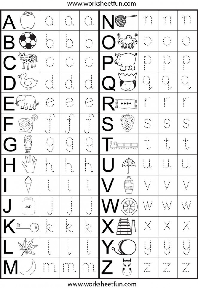 Alphabet Letter Tracing Worksheets  Alphabet worksheets preschool