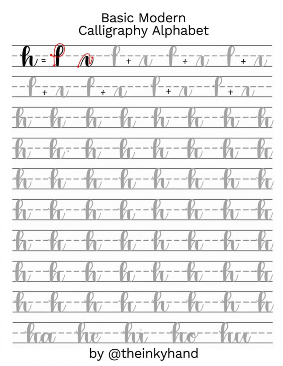 Basic Modern Calligraphy Practice Sheets -- Lowercase Alphabet // DIGITAL  DOWNLOAD — The Inky Hand