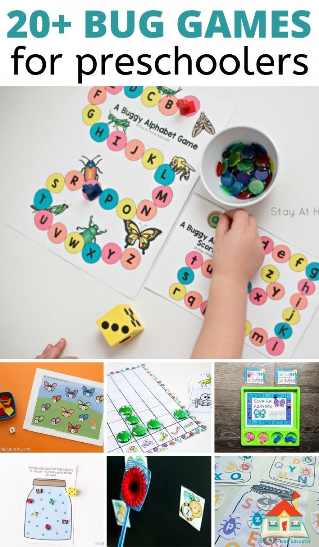 + Bug Games for Preschoolers - Stay At Home Educator