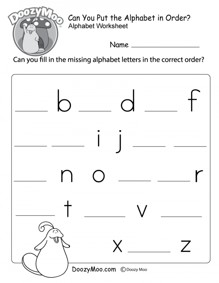 Can You Put the Alphabet in Order? (Free Printable Worksheet)