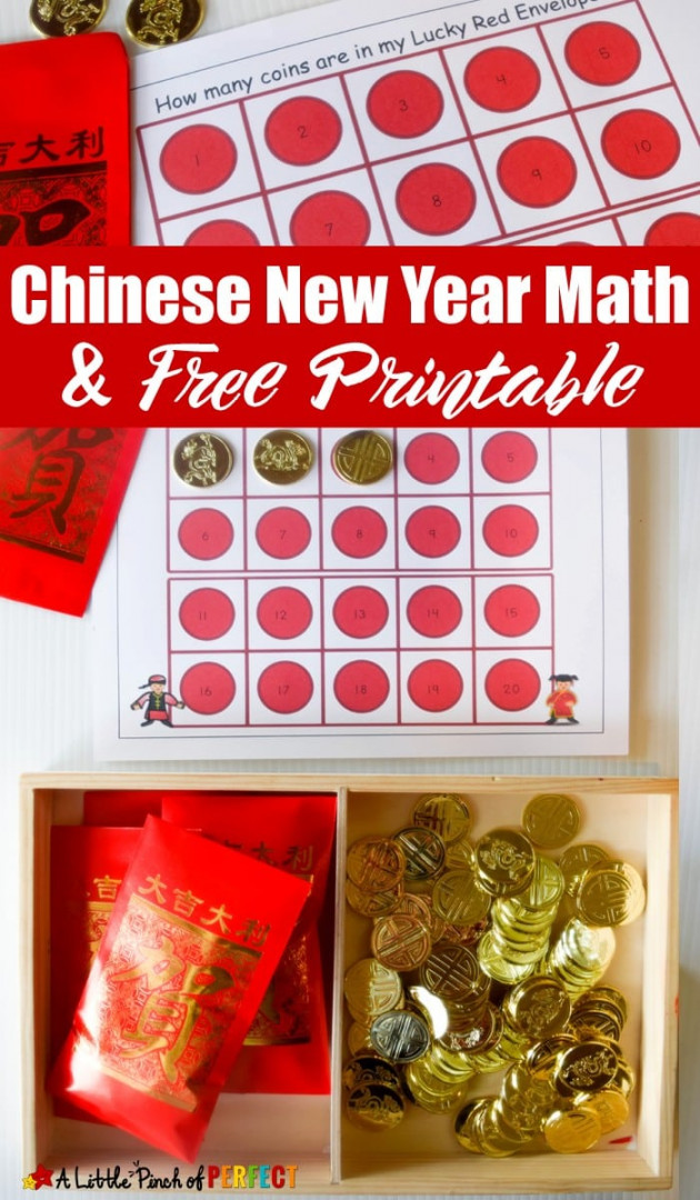 Chinese New Year Red Envelope Math Activity and Free Printable for