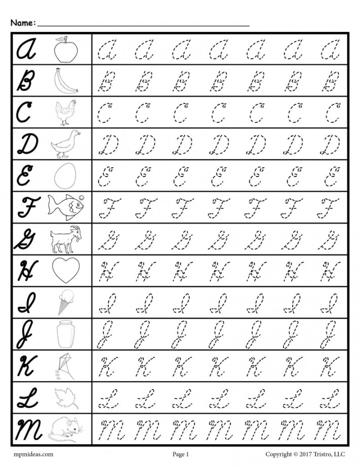 Cursive Uppercase Letter Tracing Worksheets! – SupplyMe