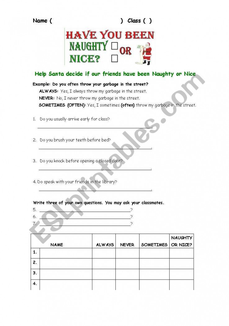 English worksheets: High School Christmas Worksheet