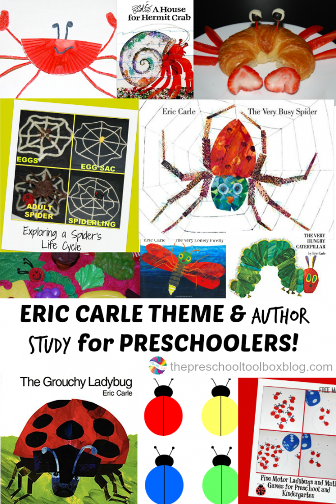 Eric Carle Theme and Author Study Activities for Preschool! • The