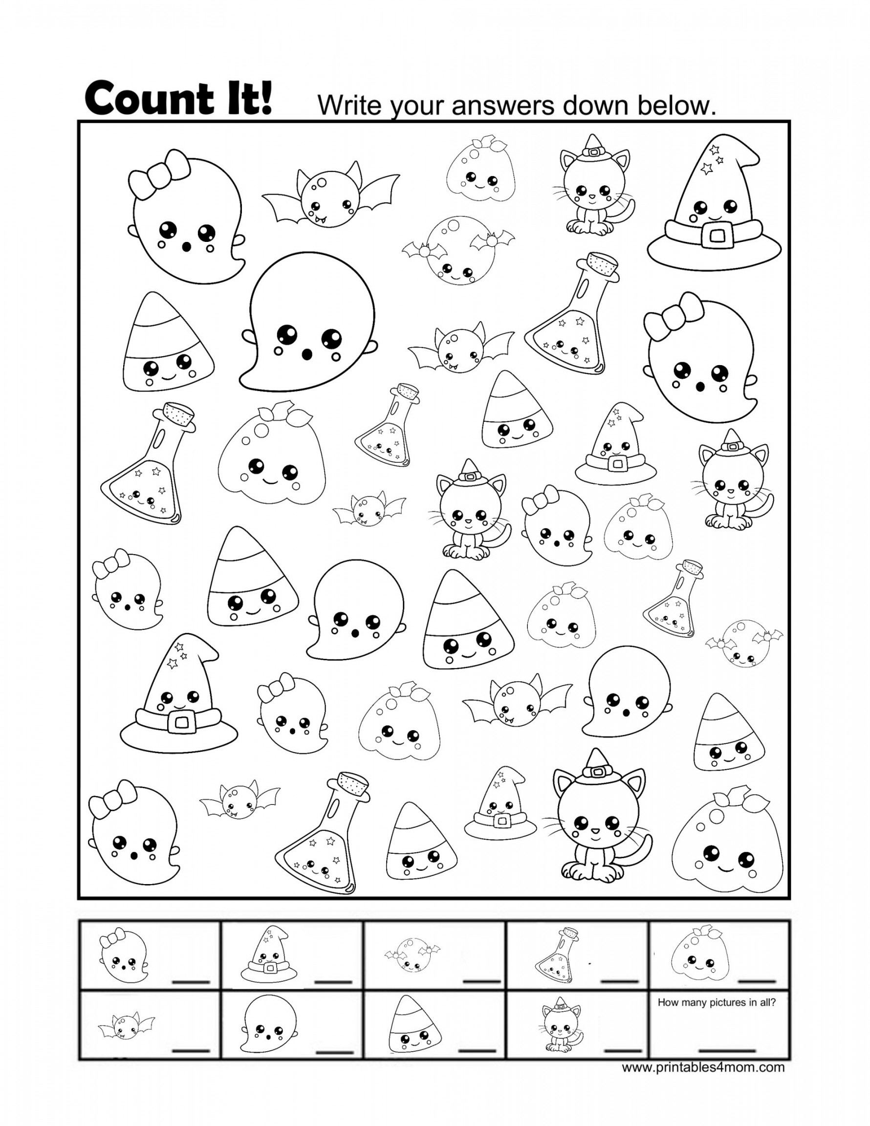 Halloween Activity Printables, Count It, and More - Printables  Mom