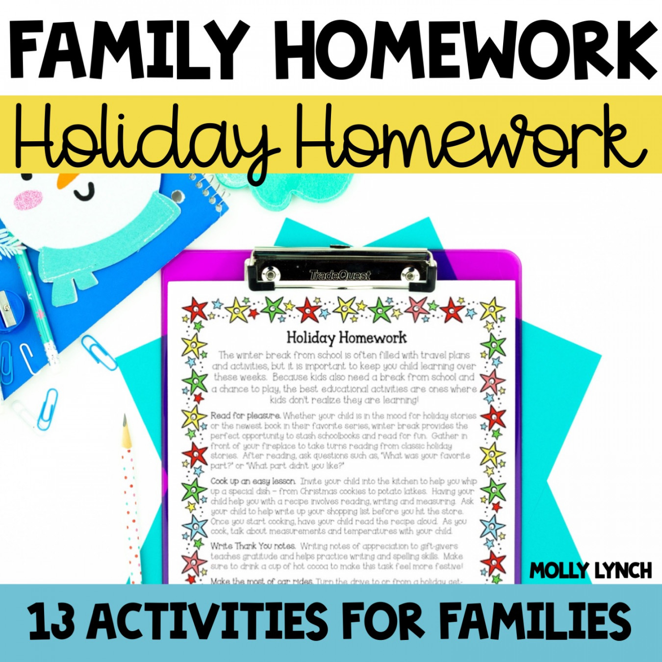 Holiday Homework - Activities to Continue Learning During the